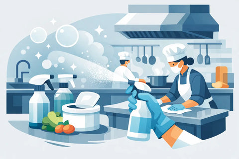 Desinfektion in der Gastronomie-Küche