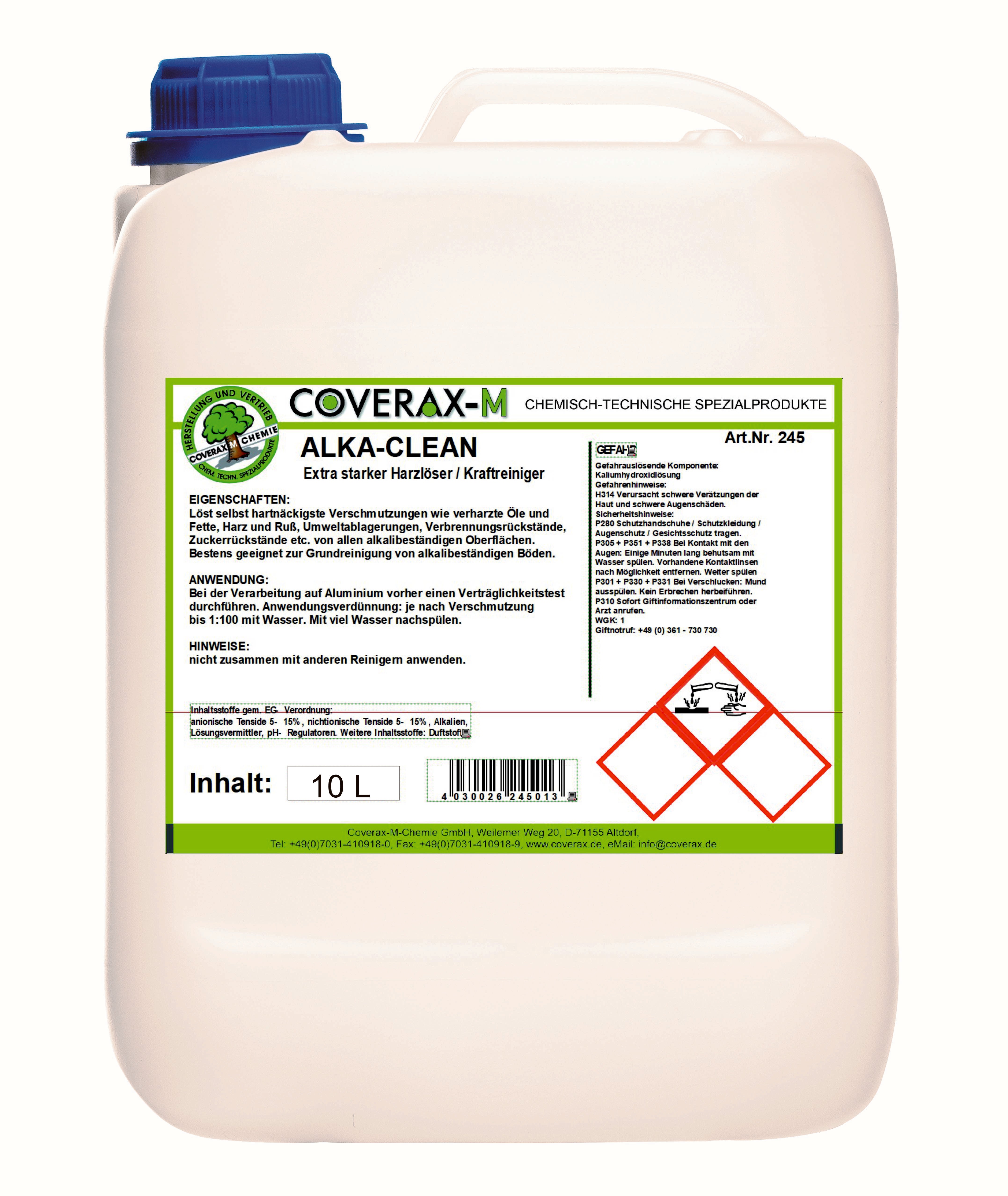Alka Clean ALKA-CLEAN – Kraftreiniger & Harzlöser für Industrie – Coverax